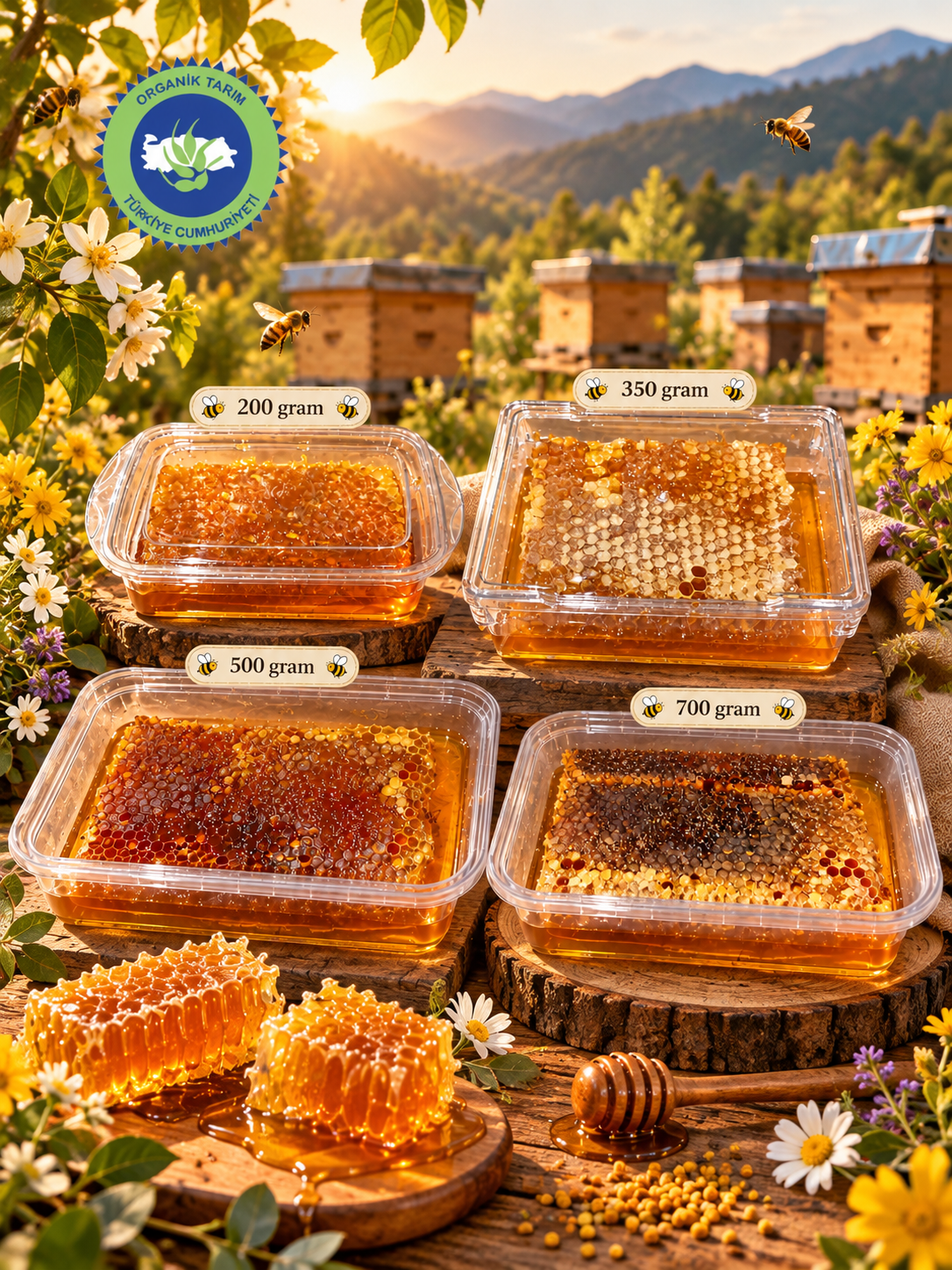 Organik 2026 polifloralı petek balı – RoyalBuzz